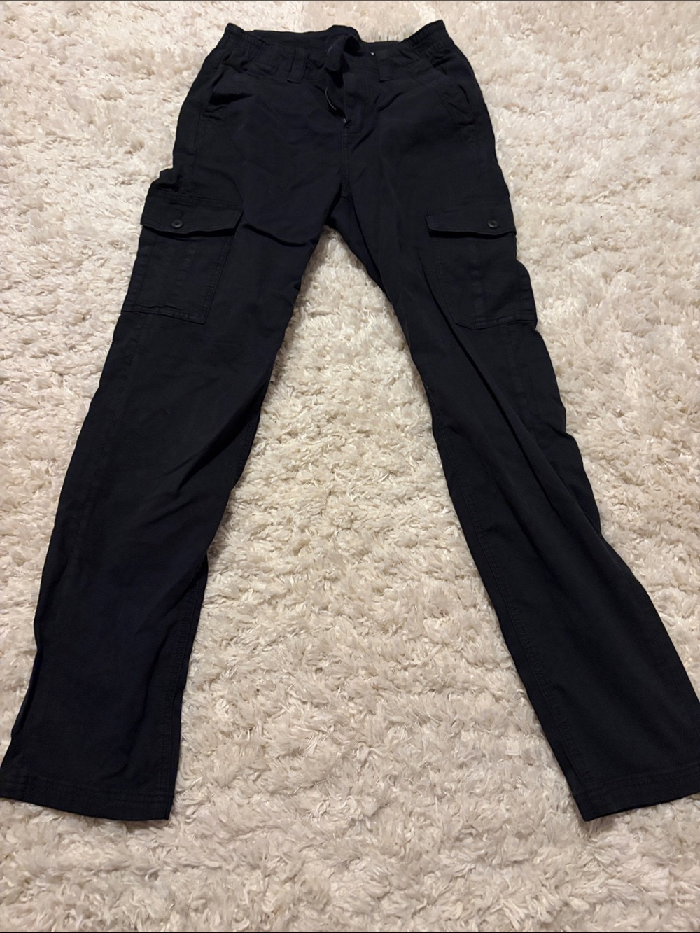 American Eagle Outfitters Black Straight Leg Cargo Pants